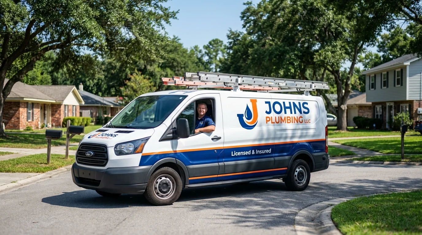 Johns Plumbing LLC service van in Thoreau, NM
